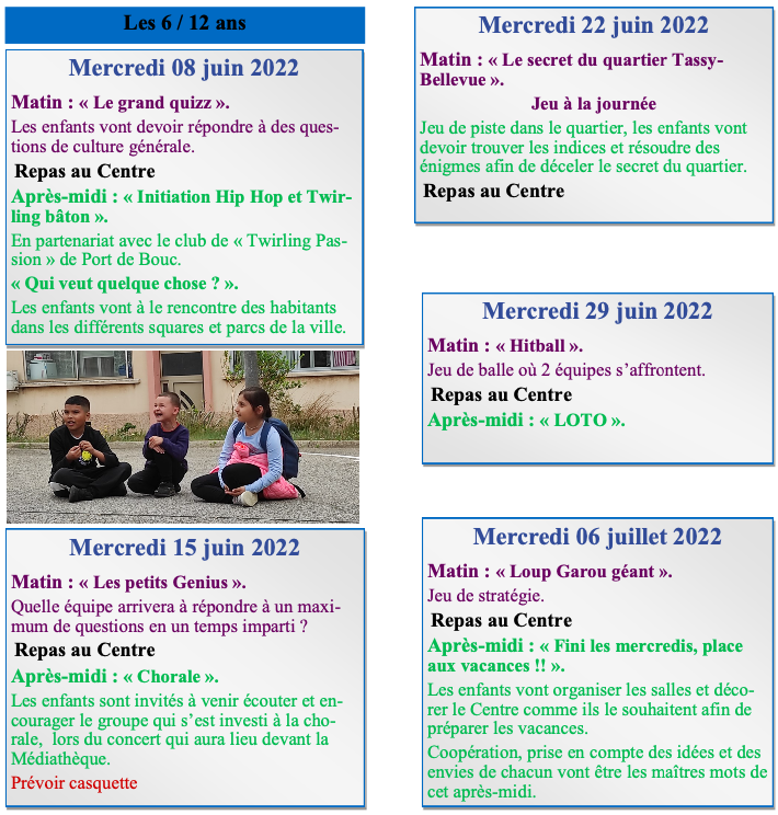 Le planning du mois de juin - juillet du centre social Mandela est disponible !